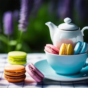 Lavender Tea & Almond Macarons